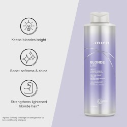 Joico Blonde Life Violet Conditioner- kondicionierius, neutralizuojantis geltonus ir žalvarinius