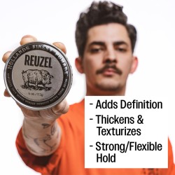 Reuzel Concrete Hold Matte Pomade - stiprios fiksacijos, matinio atspalvio plaukų formavimo pomada