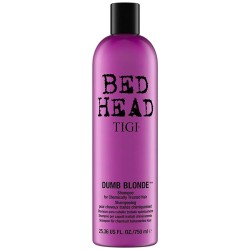 Tigi Bed Head Dumb Blonde Shampoo - šampūnas chemiškai apdorotiems šviesiems plaukams, 750 ml