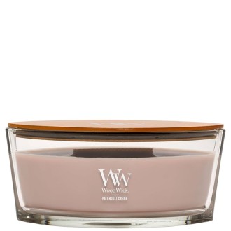 WoodWick Patchouli Créme Loď ( krém z pačuli ) - Vonná svíčka 453.6g