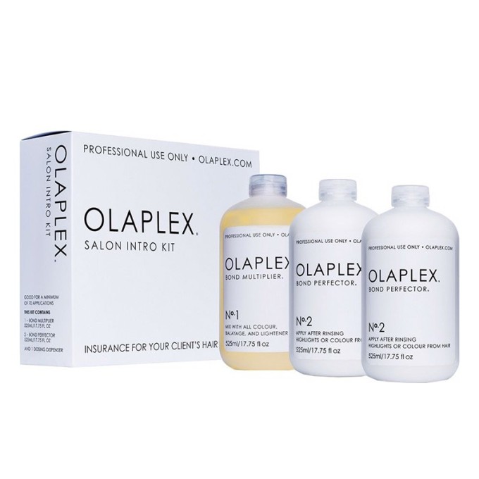 Olaplex Salon Intro Kit - rinkinys dažytiems arba chemiškai apdorotiems plaukams, 3 x 525 ml (1575