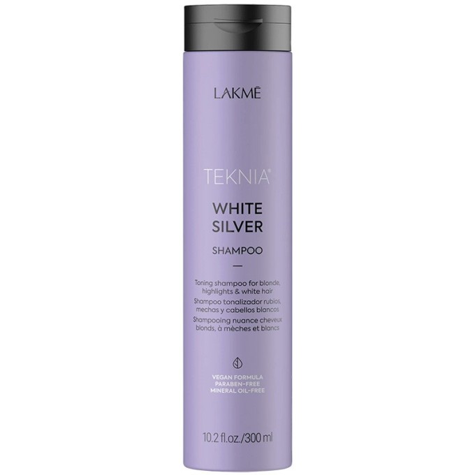 Lakmé Teknia White Silver Shampoo - šampūnas neutralizuojantis nepageidaujamus geltonus atspalvius