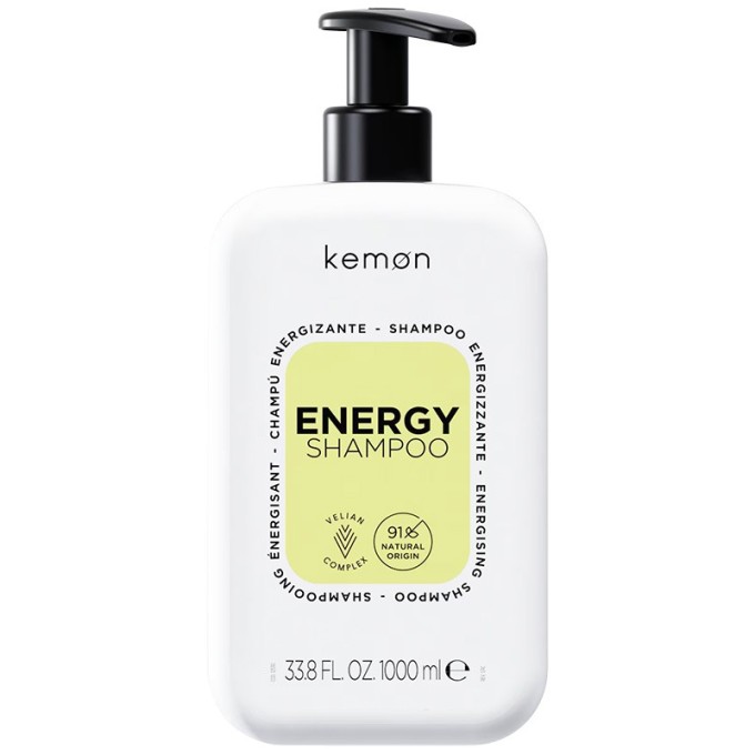 Kemon Energy Shampoo - stiprinamasis šampūnas nuo palukų slinkimo, 1000 ml
