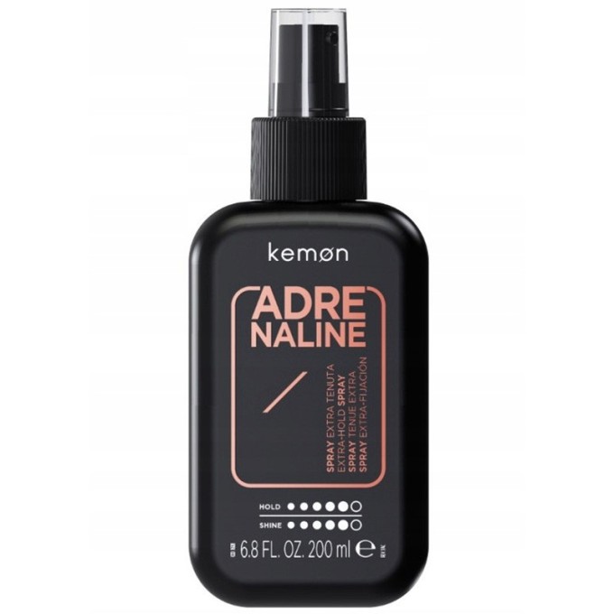 Kemon Adrenaline Extra-Hold Spray - neaerozolinis purškiklis stipriai plaukų fiksacijai, 200 ml