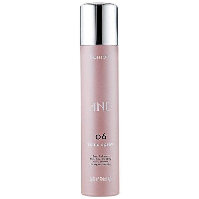 Kemon AND 06 Shine Spray - formavimo priemonė, skirta suteikti plaukams momentinį ir ilgai