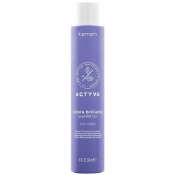 Kemon Actyva Colore Brillante Anti-Yellow Shampoo - neutralizuojantis šampūnas šviesiems plaukams