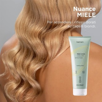 Kemon Yo Cond Color System Toning Cond - tonuojantis kondicionierius, 250 ml - Honey 2