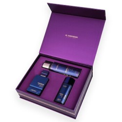 Al Haramain Amber Oud Dubai Night Dárková sada Extrait de parfum 75 ml, extrait de parfum 30 ml a tělový závoj 250 ml 75ml