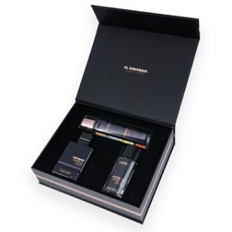 Al Haramain Amber Oud Private Edition Gift Set - dovanų rinkinys - EDP 75 ml, EDP 30 ml ir kūno