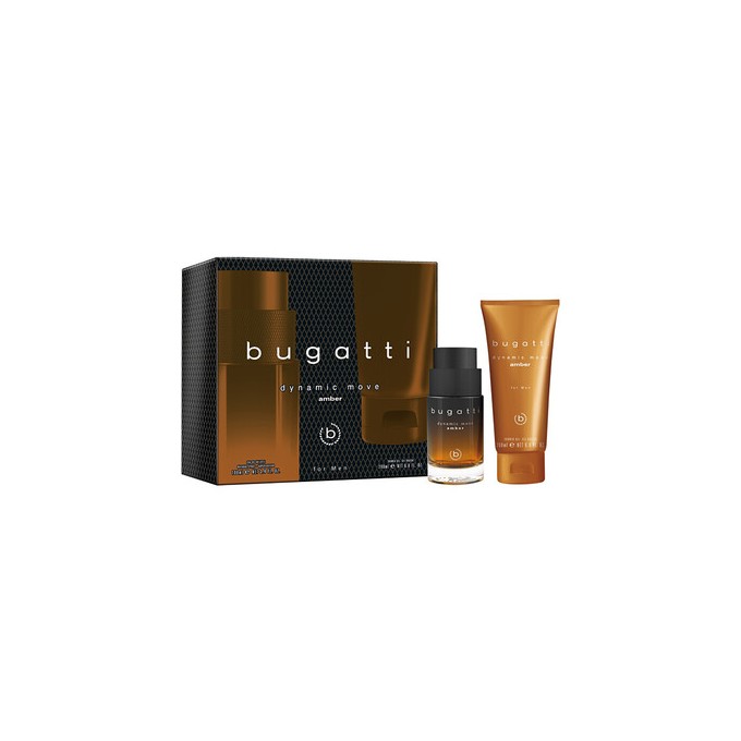 Bugatti Dynamic Move Amber Gift Set EDT 100 ml a Shower Gel 200 ml 100ml