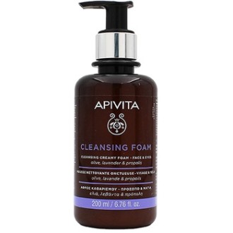 Apivita Cleansing Foam Face & Eyes - kreminės valomosios putos veidui ir akims, 200 ml