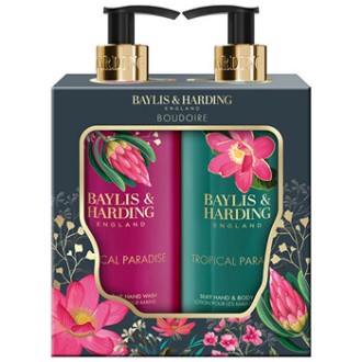 Baylis & Harding Boudoire Tropical Paradise Hand & Body Care Set - dovanų rinkinys, 2 x 300 ml