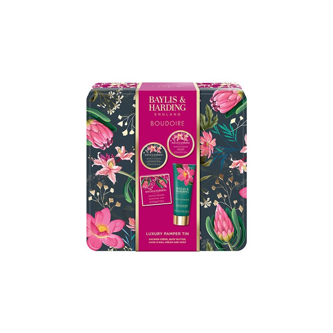 Baylis & Harding Boudoire Tropical Paradise Luxury Pamper Tin - dovanų rinkinys