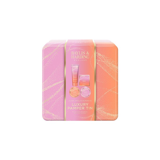 Baylis & Harding Luxury Pamper Tin ( Jojoba, Vanilla & Almond oil ) - dovanų rinkinys