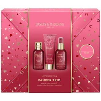 Baylis & Harding Midnight Cherry Pamper Trio - kūno priežiūros rinkinys