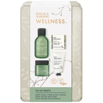 Baylis & Harding Wellness Tin Of Treats ( Ginger, Lime & Basil ) - kūno priežiūros rinkinys