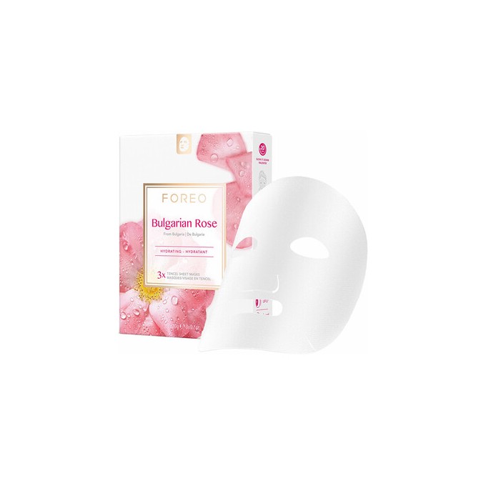 Foreo Bulgarian Rose Hydrating Sheet Mask - drėkinanti veido kaukė sausai ir pavargusiai odai