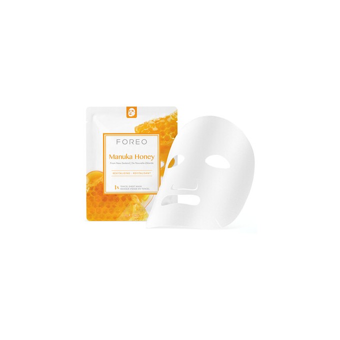 Foreo Manuka Honey Revitalizing Sheet Mask - atgaivinanti lakštinė kaukė brandžiai odai, 20 g