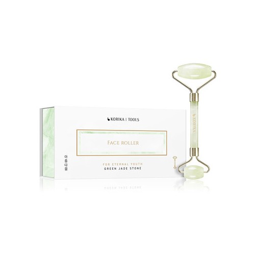 KORIKA Face Roller ( light green ) - masažinis volelis veidui iš žalio žadeito