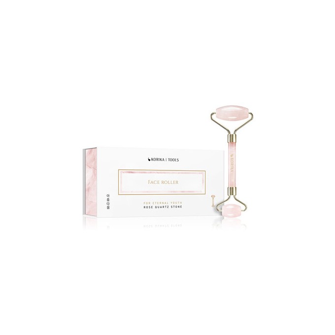 KORIKA Face Roller ( pink ) - veido masažo volelis pagamintas iš raudonmedžio