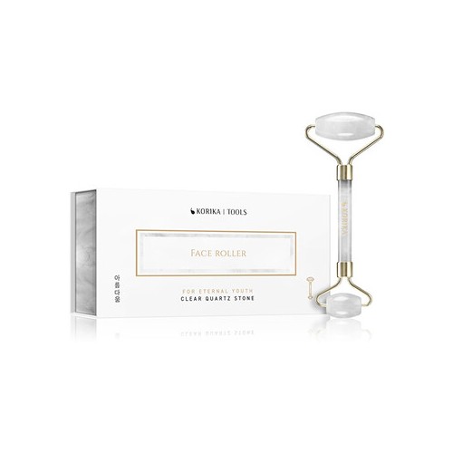 KORIKA Face Roller ( white ) - veido masažo volelis pagamintas iš gryno kvarco