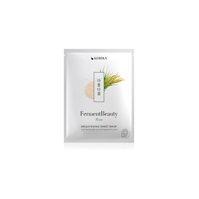 KORIKA FermentBeauty Rice Brightening Sheet Mask - šviesinanti lakštinė kaukė, 20 g