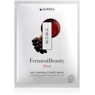 KORIKA FermentBeauty Wine Anti-Wrinkle Sheet Mask - lakštinė kaukė nuo raukšlių, 20 g