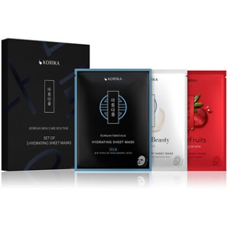 KORIKA Hydrating Sheet Masks Kit - veidą drėkinančių kaukių rinkinys