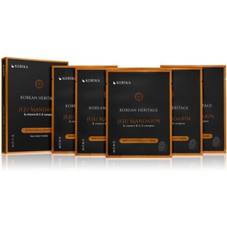 KORIKA Korean Heritage Mask Set - šviesinančių lakštinių kaukių rinkinys, 25 g