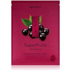 KORIKA Superfruits Acai Berry Energising Sheet Mask - energizuojanti lakštinė kaukė, 25 g