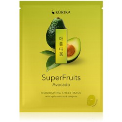 KORIKA Superfruits Avocado Nourishing Sheet Mask - maitinamoji lakštinė kaukė, 25 g