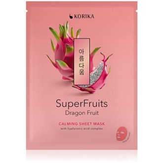 KORIKA Superfruits Dračí ovoce Calming Sheet Mask - raminanti lakštinė kaukė, 25 g