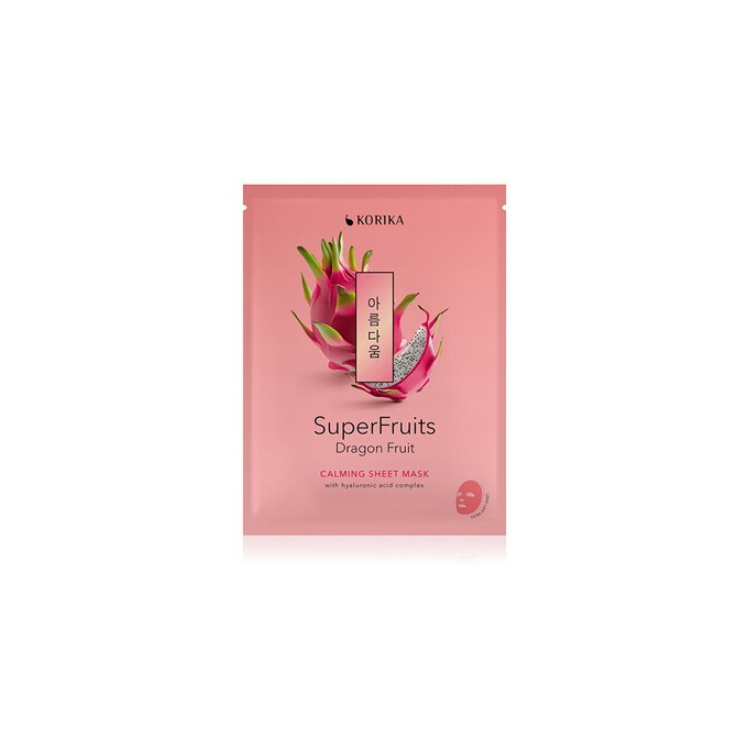 KORIKA Superfruits Dračí ovoce Calming Sheet Mask - raminanti lakštinė kaukė, 25 g