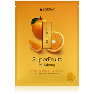 KORIKA Superfruits Hallabong Brightening Sheet Mask - šviesinanti lakštinė kaukė, 25 g