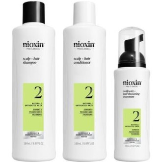 Nioxin System 2 Set - priežiūros rinkinys ploniems natūraliems plaukams