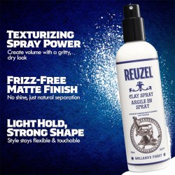 Reuzel Clay Spray - tekstūruojantis plaukų purškiklis matiniam efektui, 355 ml