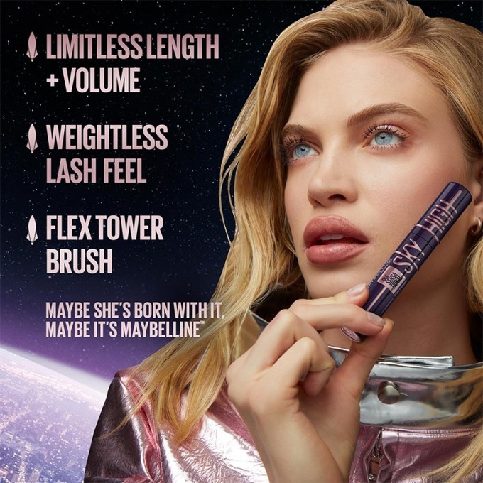 Maybelline Lash Sensational Sky High Cosmic Mascara - blakstienų tušas, 7,2 ml - Plum Twilight