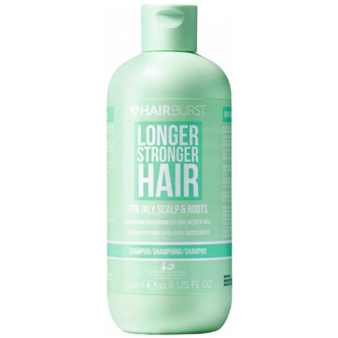 Hairburst Longer Stronger Hair Oily Scalp & Roots Shampoo - valomasis šampūnas greitai