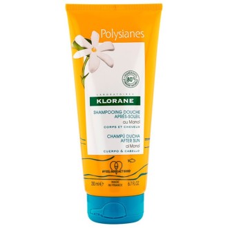 Klorane Polysianes After-Sun Shower Shampoo - šampūnas kūnui ir plaukams po deginimosi, 200 ml