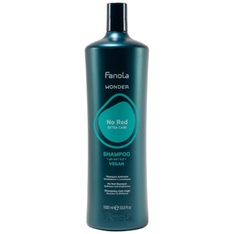 Fanola Wonder No Red Extra Care Shampoo - neutralizuojantis šampūnas tamsiems plaukams, 1000 ml