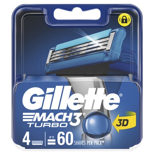 Gillette Mach 3 Turbo - Spare head 4 pcs