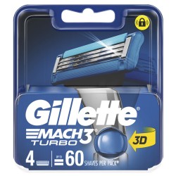 Gillette Mach 3 Turbo - Spare head 4 pcs