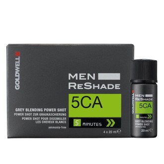 Goldwell Men ReShade Power Shot - plaukų dažai vyrams, 4 x 20 g - 5CA cool ash brown