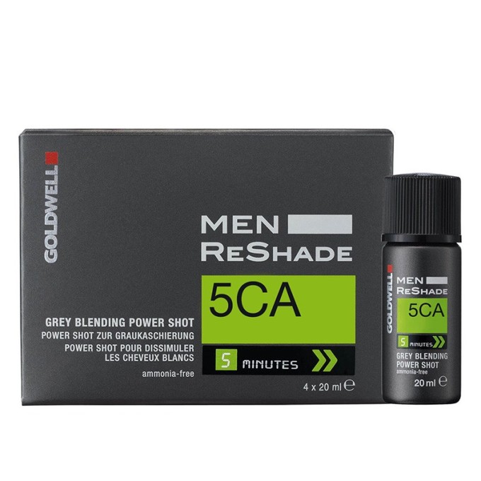 Goldwell Men ReShade Power Shot - plaukų dažai vyrams, 4 x 20 g - 5CA cool ash brown