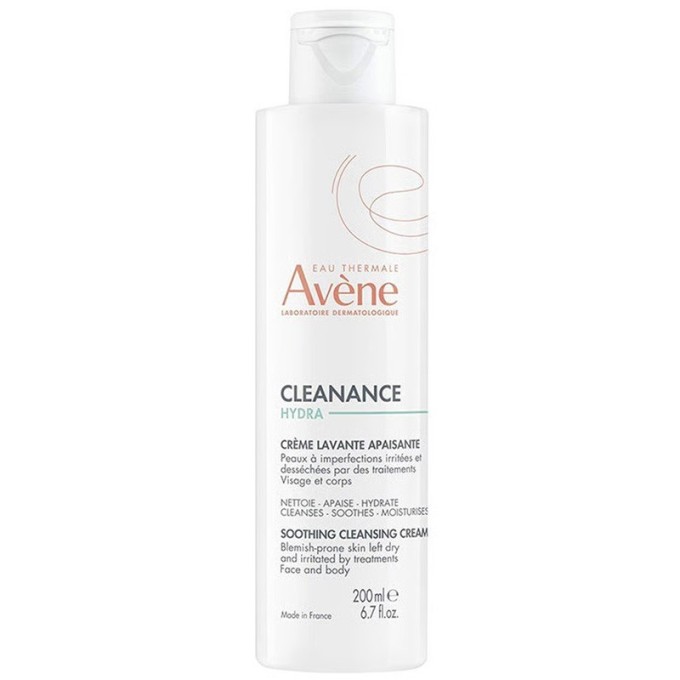 Avene Cleanance Hydra Soothing Cleansing Cream - raminamasis valomasis kremas, skirtas sausai ir