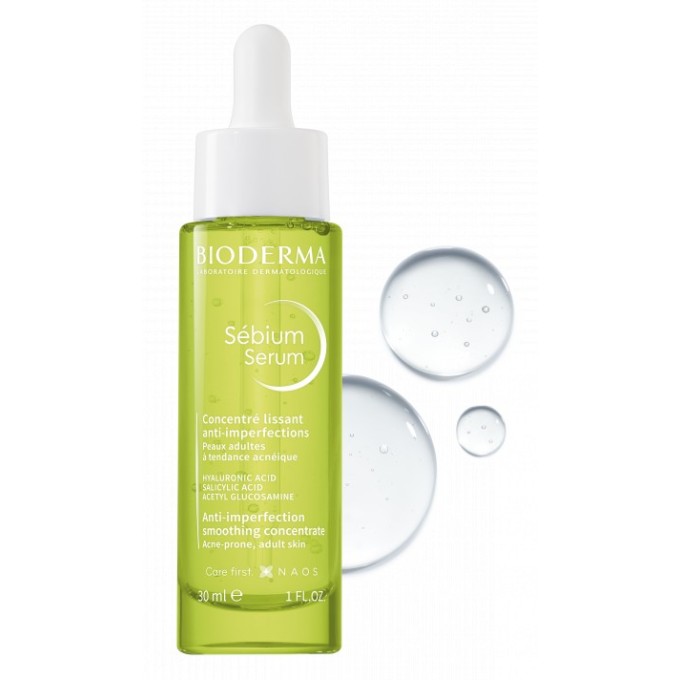 Bioderma Sebium Serum - koncentruotas serumas riebiai, į aknę linkusiai odai, 30 ml