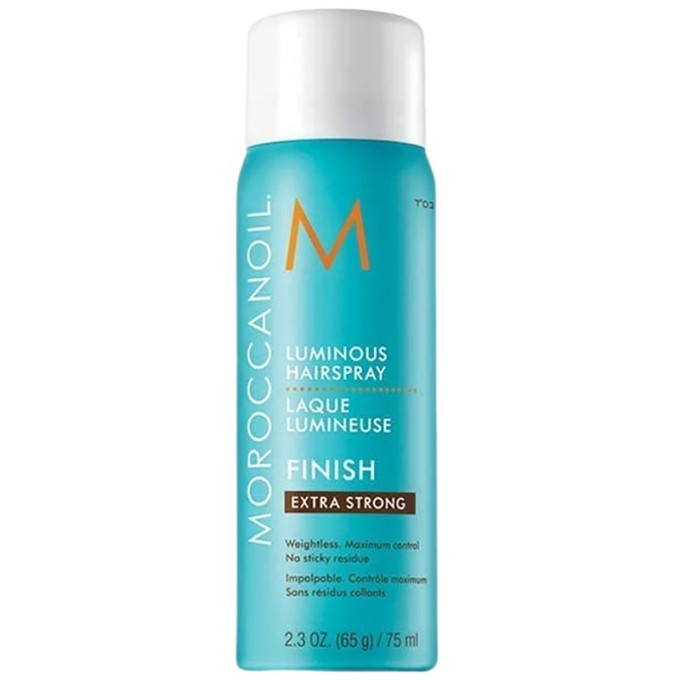 Moroccanoil Luminous Hair spray Extra Strong - ypač stiprios fiksacijos plaukų lakas, praturtintas