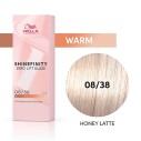 Wella Professional Shinefinity Zero Lift Glaze - plaukų dažai, 60 ml - 08/38 Honey Latte