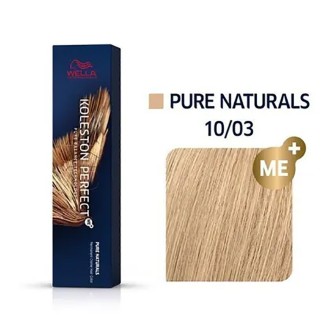 Wella Professional Koleston Perfect ME + Pure Naturals - plaukų dažai, 60 ml - 10/03