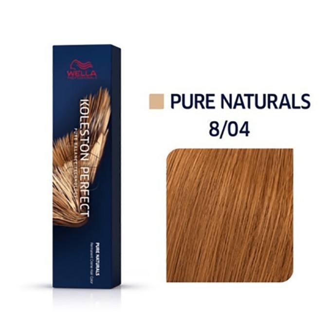Wella Professional Koleston Perfect Pure Naturals - Permanent hair dye 60 ml 8/04